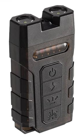 Ultra Bright 600 LM Torchlight -13 Mode, High-Power EDC Flashlight with COB Side Light, Magnet, 140dB Buzzer, Laser Light, USB Type-C Charging LED Flashlight, Waterproof Pocket Lamp Torch (Black)
