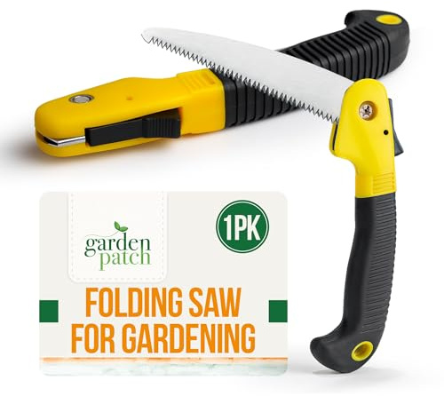 SOL 1pk Folding Pruning Saw - 65Mn Steel Blade with Safety Lock | Compact handheld tree cutting tool with non slip grip, for gardening, branches, bushcraft, camping and trimming