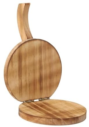 Generisch Runder Tortilla Maker aus Holz mexikanischer Tortillera Presser Hartholz Holzmehl für hausgemachte mexikanische Tortillas Roti Schnellkochtopf 10 Liter (Beige One Size)
