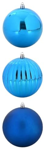 vidaXL Christmas Bauble Set 3 pcs Blue, Living Room Decor, Traditional Christmas Baubles, Modern Ornaments, Holiday Tree, Elegant Seasonal Decorations