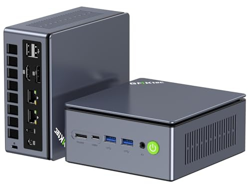 GMKtec AMD Mini PC Ryzen 7 PRO 6850U (8C/16T, fino a 4,7 GHz), M7 Ultra Mini-PC 32 GB DDR5 RAM 512 GB M.2 SSD, Mini Gaming PC con Radeon 680M, Porta OCuLink, Dual NIC LAN 2.5G, USB4, HDMI 2.1, USB-C