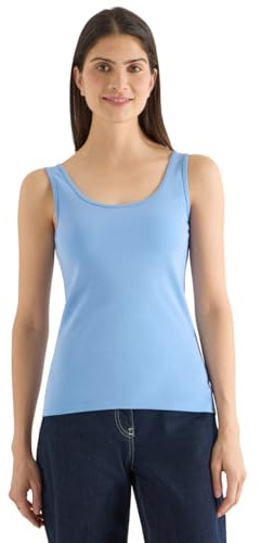 Cecil Basic Top aus Reiner Baumwolle Cloud Blue M