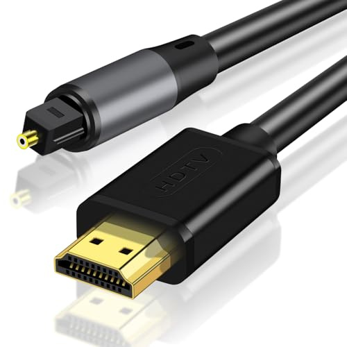 NCGGY 192 kHz HDMI ARC Audio Extraktor,HDMI ARC auf optischen Audio Adapter Kabel,Plug-Play,für HDTV zu Verstärker Soundbar Heimkinosystem usw -2M