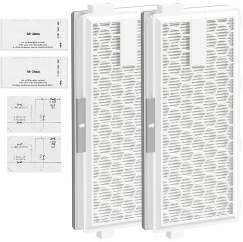 Lot de 2 filtres pour aspirateur Miele Compact C1 & C2, Complete C2 & C3, S8340, filtres de rechange compatibles avec les aspirateurs Miele S4000, S5000, S6000 et S8000 Series