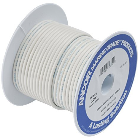 CABLE MARINO 16 AWG (1mm²) Blanco - 30 m