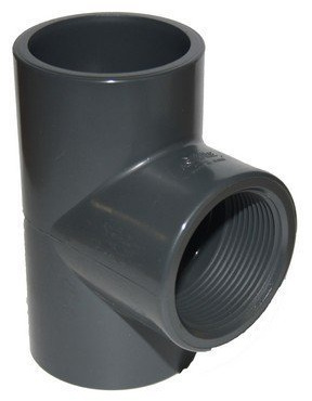 PVC T-Stück 90° reduziert d 32 x 3/4 x 32 mm