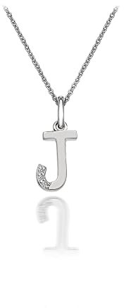 Hot Diamonds 'J' Micro Pendant DP410 Womans Necklace