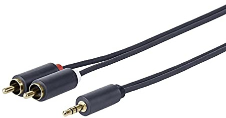 VIVOLINK - 3.5mm - 2 x RCA Audio Male to Male Cable with 100% Aluminum Foil Shielding - 99.9% Copper Conductor - Perfect for Car, Home, Speakers, Phone, iPad, iPhone - 25 m