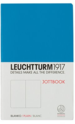 Leuchtturm1917 349339 Jottbook, 60 Seiten, Pocket A6, blanko Azur