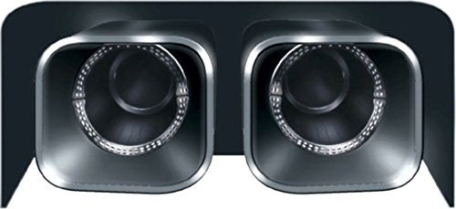 carstyling XXL Aufkleber Attrappe Auspuff-Endrohr 115 x 250 mm