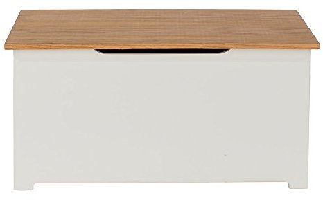 Core Products, Colorado Ottoman, White with Oak Vaneer Top