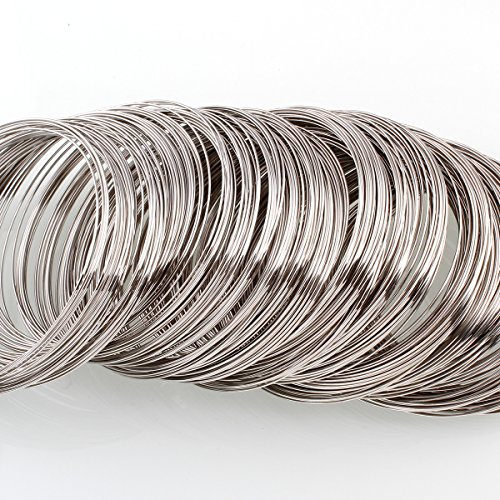 Armbänder Schmuckteile 50 Ringe Stahl MEMORY WIRE Spiraldraht 6cm AZM290D