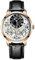 Herren Automatik Uhren Skelett Ailang Serie Lederband Männer Armbanduhr (Gold Silber Schwarz)