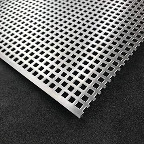 Lochblech1,5mm Edelstahl QG5-8 V2A K240 Zuschnitt individuell auf Maß NEU günstig (500 mm x 200 mm)