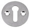 Carlisle Brass Victorian Standard Profile Keyhole OPEN Lock Cover Plate Escutcheon 32mm + Screws (Satin Chrome)