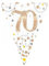 Party Bunting Sparkling Fizz 70 White & Rose Gold Holographic 11 flags 3.9m