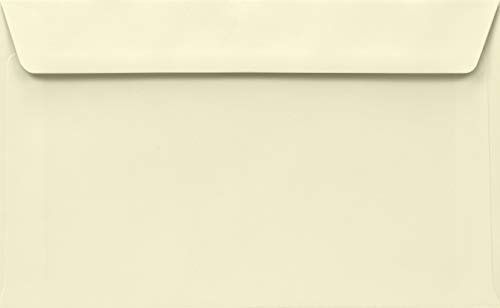 Netuno 100 Briefumschläge Elfenbein 12 x 19,5 cm 100g Lessebo Smooth Ivory Creme Papier-Umschläge elegant nassklebend ohne Fenster für Einladungskarten Geburtstagskarten Glückwunschkarten Briefe