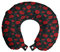 ABAKUHAUS Rot und Schwarz Reisekissen Nackenstütze, Romantische Vintage Rose, Schaumstoff Reiseartikel für Flugzeug und Auto, 30x30 cm, Koksgraue Schwarz Rot