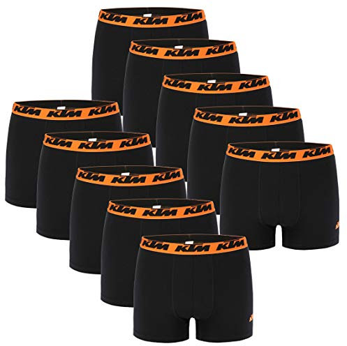 KTM by Freegun Boxershorts für Herren Unterwäsche Pant Men´s Boxer 10 er Pack, Farbe:Black, Bekleidungsgröße:XXL