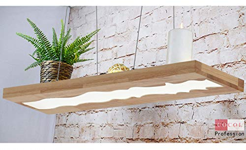 LED Moderner Pendellampe 36W Dimmbarer Hängelampe Mit Fernbedienung Esstisch Pendelleuchte Holz Wohnzimmer Schlafzimmer Beleuchtung Kronleuchter Dekoration Energiesparlampe Deckenlampe