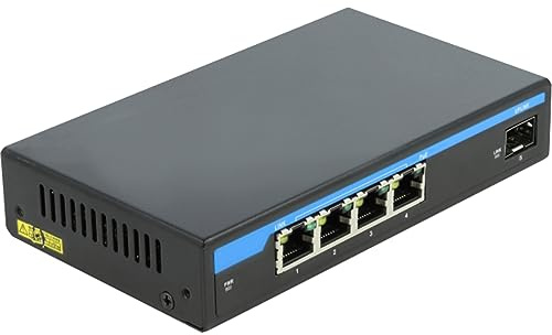 Delock Gigabit Ethernet Switch 4 Port PoE + 1 SFP