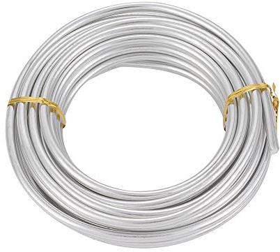 Beadthoven 3 Gauge (6 mm) Aluminium-Basteldraht, 9 m, biegsamer, flexibler Metalldraht für Schmuckherstellung, Verpackung, Blumenformung