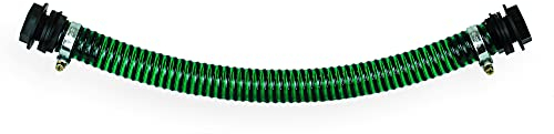 GASMIS Regentonnenverbindung 3/4 Zoll, Regentonnenüberlauf - Anschluss 3/4, Schlauch 25 mm Innen - Verbindungsschlauch 100 cm, Grün