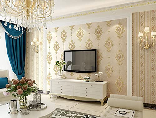 Papier peint Fleur de miroir en relief de précision bande verticale café clair Papier Peint pour Armoire de Cuisine Stickers Muraux Étanche Décor Table Placard Porte Carreaux Cuisine Tiroir