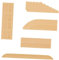 Baoblaze 4Pcs Türschwellenrampe Saugroboter Schwellenrampe, Staubsauger Roboter Rampe, Tür Boden Schwellenleiste, Door Threshold Ramp for Robot Vacuum, Stufenrampe für Roboter-Staubsauger, Beige Gelb
