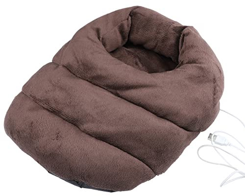 TOYANDONA Foot Warmer Office Heater Electric Heated Shoes Usb Feet Warmer Heating Slipper Foot Warm Cushion Feet Warming Cushion Hand Warmer Super Soft Velvet Under The Table Dropshipping