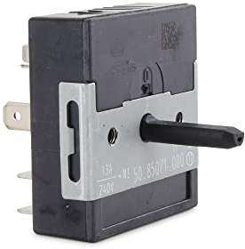 DL-pro Kochplattenschalter für AEG Electrolux Juno Zanker Zanussi 14001334001/7 140013340017 EGO 50.85071.000 5085071000 ZWEIKREIS Energieregler Schalter Regler 50x48x45mm für Kochfeld Herd