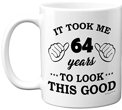 Stuff4 64th Birthday Gifts for Women and Men, Birthday Mug for 64 Year Old | 11oz Ceramic Dishwasher Safe, His or Her Special Day, Made in The UK