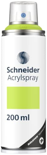 Schneider Paint-It 030 Supreme DIY Acryllack (hochdeckende Sprühfarbe, UV-beständig, 200 ml, Acrylspray für fast alle Untergründe) lime green pastel matt
