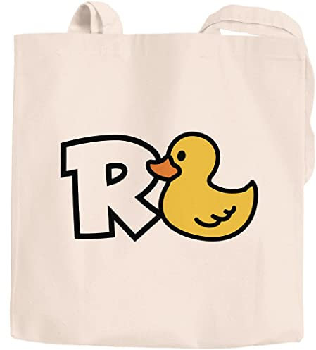 Moonworks® Jutebeutel Rentner Motiv Ente lustiges Geschenk zur Rente witziger Spruch zum Ruhestand natur 2 lange Henkel