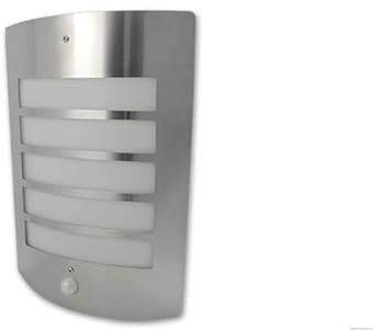 LumenTEC EDELSTAHL Außenwandleuchte, LED E27 Außenlampe mit Bewegungsmelder, Außenwandlampe IP44, Garten Lampe Sensor (LUGO)