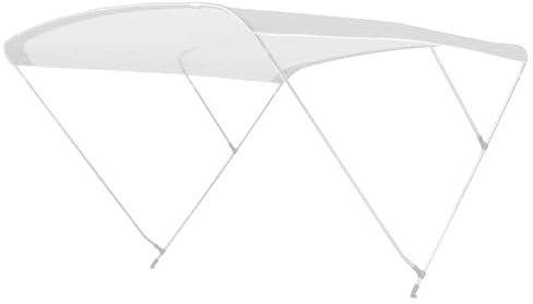 Markise mit 3 Bögen aus eloxiertem Aluminium, Antikorodal, faltbar, Höhe 140 cm, Länge 190 cm, Breite 150 cm, Weiß)