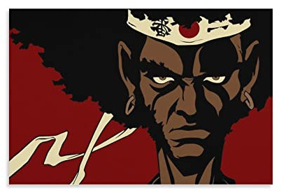 Anime Afro-Samurai-Poster für Schlafzimmer, Ästhetik, Bilddruck, Leinwandbild, 20 x 30 cm, ohne Rahmen