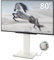 WALL V5 Low Type | Japanischer Rollender, Verschiebbarer und Freistehender 32-80 Zoll Universal TV-Ständer mit verdeckten Rollen | Satin Weiß