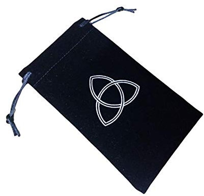 NGUMMS Borsa per carte dei tarocchi, borsa classica coulisse floccante con motivo a tripla luna, piccola borsa portaoggetti porta dadi sacchetto per gioielli