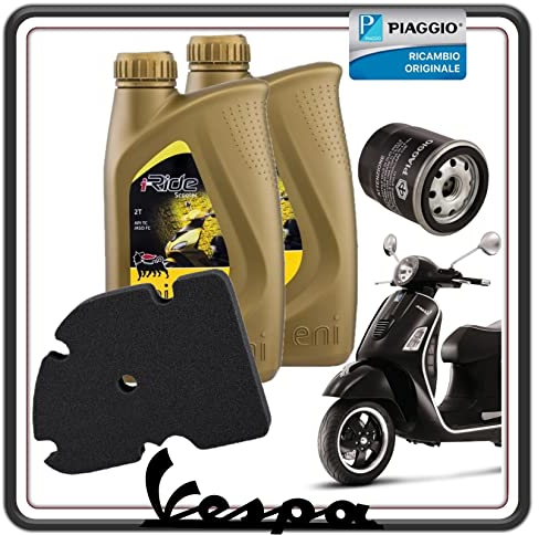 KIT TAGLIANDO FILTRO OLIO FILTRO ARIA ED OLIO PER PIAGGIO VESPA GTS 125 - GTS 250 - VESPA GTS 300 - GTS 300 TUTTI I MODELLI ORIGINALE PIAGGIO.