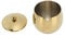 jerss Salt Spices Container, Stainless Steel Sugar Bowl Sturdy Drum Shape with Lid for Home (Gold)