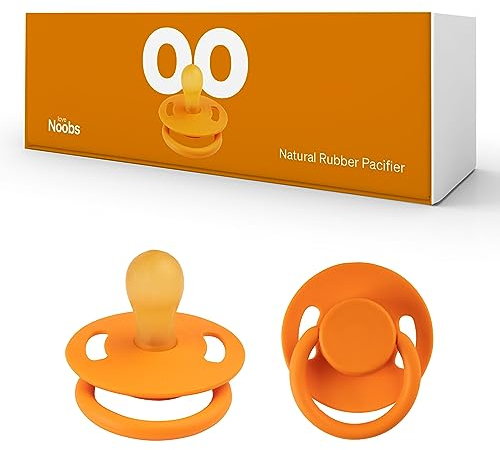 Schnuller 0-6 Monate von LoveNoobs, 4 Packung, Baby Schnuller Starter-Kit, Naturalschnuller, Orthodontischer