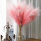 30 Stück Künstliche Pampasgras Farbverlauf Leuchtend Rot Pampas Grass Deko Trockenblumenstrauß, 55cm Pampasgras Getrocknet für Blumen Arrangements Heim Decor,Pampasgras Flauschige Wedel