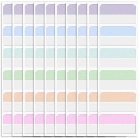 240 Stück Kleberegisterkarten Seitenmarker Selbstklebend Page Markers Tabs Haftnotizen zum Markieren Beschriften Klebezettel Tabs für Büro, Dokumente, Bücher, Tagebuch, Ordner, 1.8 inch