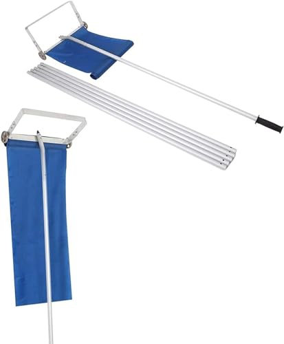 Dach-Schneeschaufel, tragbare Teleskop-Schneeschaufel, Länge 4,5 m, Oxford-Stoff, Schneeschaber, Aluminiumstange, Schneerechen, Schnee auf dem Dach entfernen