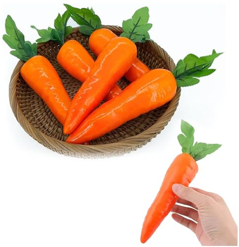 Hezhou zanahorias de Pascua zanahorias artificiales zanahorias de espuma artificial falsas zanahorias decoración de Pascua para el hogar, la cocina, fiestas, festivales, fotografía (5)