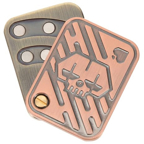 Vaguelly 2St Münze schieben für Männer für mit Tally Spielkarten Spielzeuge Metallzappel magnetisches Zappeln Hand drücken Kartenspielen Scrollrad Schieberegler Büro Poker