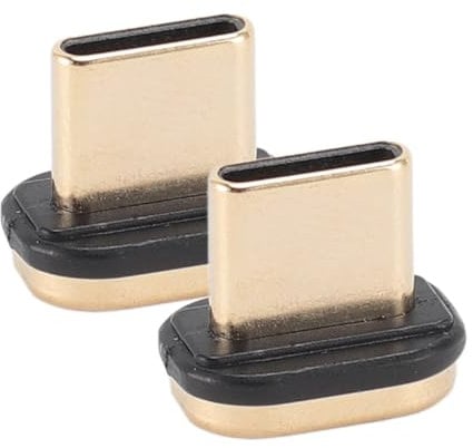 Sxhlseller USB C Port Plugs, 2Pcs Metal Gold Plated Anti Dust Plug Cover for IOS 15 Series for GalaxyS23 for Tablet, USB C Charging Port Protector Cap, Easy to Remove