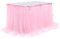 Jupe en tulle pour table d'anniversaire dessert jupe table fête décoration de mariage décoration intérieure nappe 340 150 cm (rose, L)