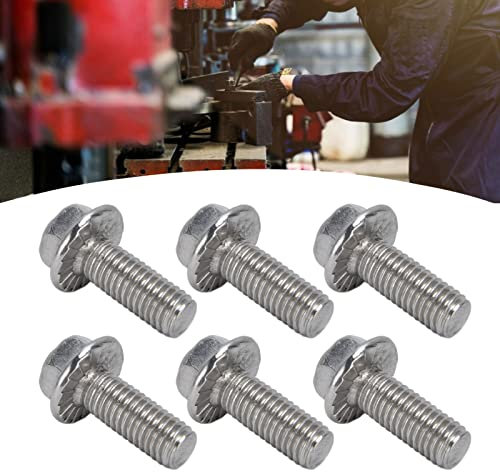 20 Stück M10x1,5 Sechskantschrauben mit Flansch und Dichtung A2 70 Edelstahl DIN6921, Schraubenbolzen mit Grobgewinde für Sichere Befestigung (M10*25)